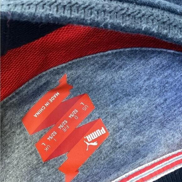 cowgirl argyle boho cozy grandpa dad Men puma pullover sz large sweater - Picture 4 of 4